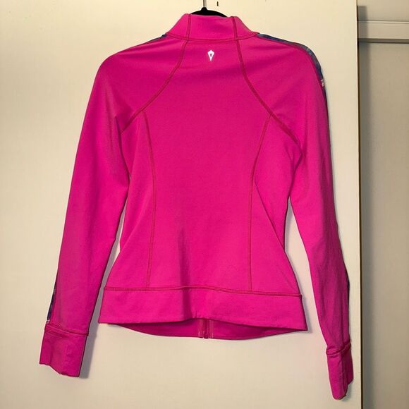 Ivivva Kids Girls Athletic Zipper Track Jacket Bright Pink Purple Gently Worn - Picture 6 of 11